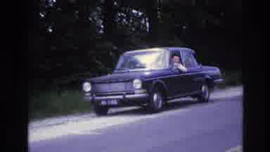 France (1967): Man Stuck In A Broken Down Car By The Side Of The Road, Waiting For