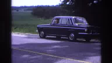 France (1967): Person Is Stopped On The Side Of A Highway Possibly Broken Down