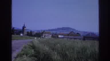 France (1967): A Beautiful Scenery With Houses,Trees Bushes,Greenery And Mountains