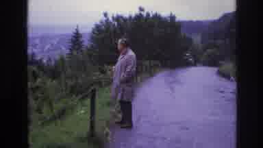 France (1967): Middle-Aged Man On Mountain Paved Road Overlooking The Valley