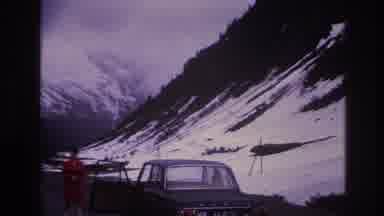 France (1967): Person Recording Snow Covered Hills