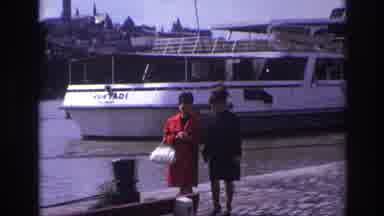 France (1967): Two Girls Walking Near The River In The Old Times