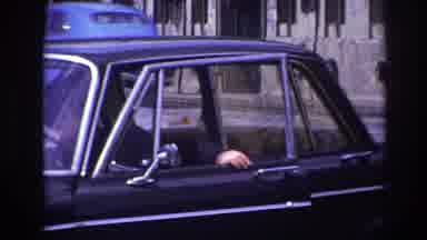 France (1967): Lady Man Car Street Fashion Happy Sunny Blue Black Red
