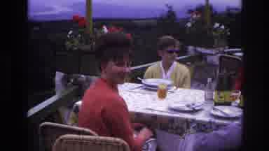 France (1967): A Lady With Her Son Having Brunch On The Roof Of A Nice Restaurant