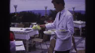 France (1967): Waiter With Four Delicious Dishes To End Family Hunger