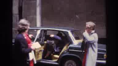 France (1967): Well-Dressed Ladies Getting Into The Back Of A Car
