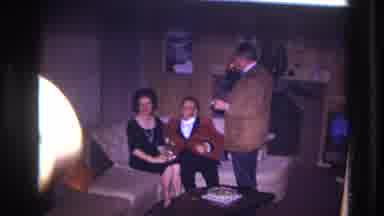 Ottawa Canada (1967): Three People Having Fun And Having A Drink In The Living