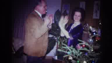 Ottawa Canada (1967): Couple At Christmas Party Dance And Play Patty-Cake And Kiss