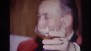 Ottawa Canada (1967): Wealthy Elderly Gentleman Raising His Glass And Making A