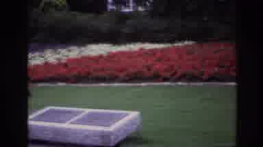 Ottawa Canada (1967): Red White And Blue Floral Arrangement On Lawn With Plaque
