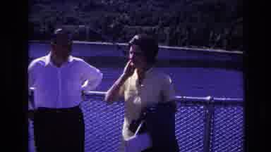 Ottawa Canada (1967): Man Next To Woman In Dress Holding A Purse Near Railing On A