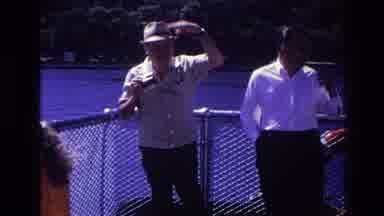 Ottawa Canada (1967): Two Men Converse On A River Boat While One Adjusts His Hat