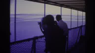 Ottawa Canada (1967): A Tourist Looks Out Over The Sea Through A Pair A Fixed