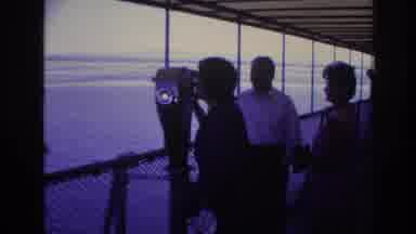 Ottawa Canada (1967): Woman Looking Through Tower Viewer Over Water From Boat Deck