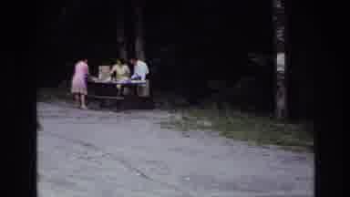 Ottawa Canada (1967): People Setting Up For A Picnic On Dirt In The Forest In