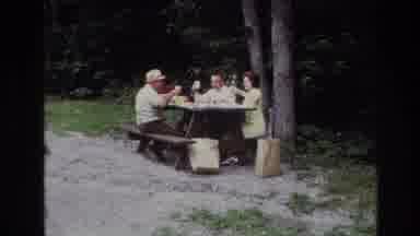 Ottawa Canada (1967): Family Drinking During Lunch On A Picnic Table Near The