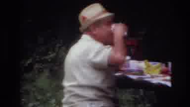 Ottawa Canada (1967): Two Men And One Woman Sitting At A Picnic Table Enjoying