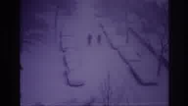 Ottawa Canada (1967): Two People Walking Down A Snowy Bridge At Night