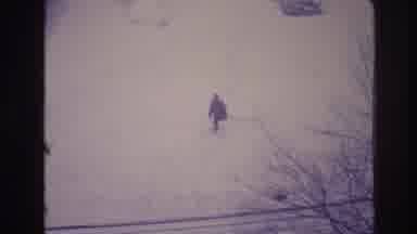 Ottawa Canada (1967): Someone Walks In Snow Outside At The Same Time As Other