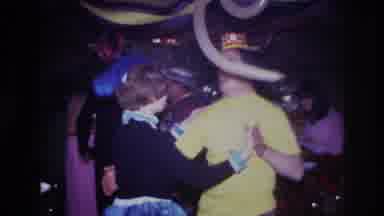 OTTAWA CANADA-1967: Dancing Couple in Balloon Hats at 1960s Party