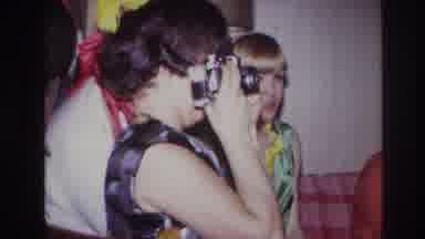 Ottawa Canada (1967): Woman Taking Pictures Of A Momentous Party In The Old Days