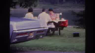 Ottawa Canada (1967): Two Groups Enjoy Picnics Out Of Cool Boxes Near Lake In