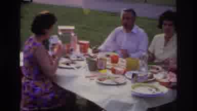 Ottawa Canada (1967): Family Eating Lunch On A Picnic Table At The Park