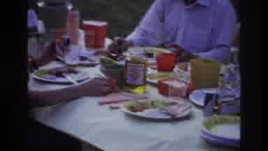 Ottawa Canada (1967): People Eating Outdoors, At The Table You Can See Dishes