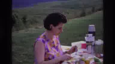 Ottawa Canada (1967): Woman Eating At An Outdoor Table