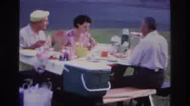 Ottawa Canada (1967): Three People Eating At A Picnic Table