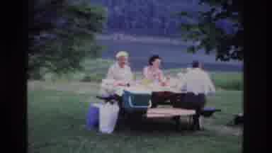Ottawa Canada (1967): People With A Cooler Having A Picnic On A Table On Grass