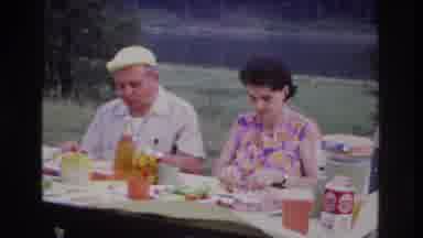 Ottawa Canada (1967): Married Couple Having A Picnic And Eating Near A Pond