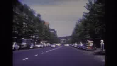 Paris France-1967: Cruising Down A Clean Street In A Vintage Car Last Century
