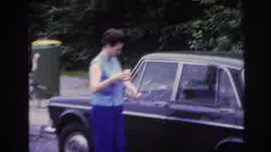 Paris France (1967): Woman Getting Into Car