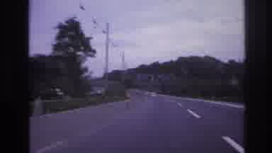 Paris France (1967): Dash Cam Focused On Road While Driving On The Interstate
