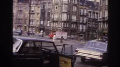 Paris France (1967): View Of A European Street With Tall Buildings Right Next To