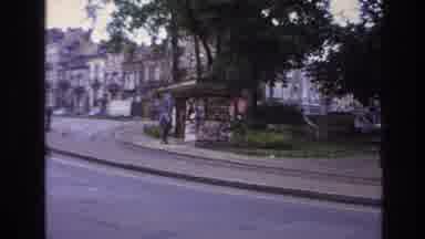 Paris France (1967): A Car Driving Through A Beautiful City And A Man Walking