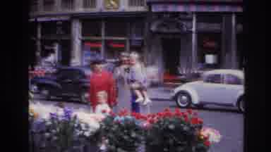 Paris France (1967): Blurry Retro Film Of Family Outing In The Streets Decorated