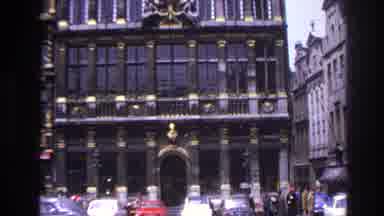 Paris France (1967): People In A City Stand Near A Large Beautiful Building With
