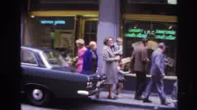 Paris France (1967): Family Strolling Downtown Sightseeing Stopping To Wave At