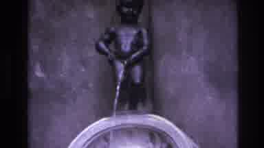Paris France (1967): Small Stone Cherub Water Fountain From His Nether Regions