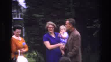 Paris France (1967): A Family United To Watch The Kids Playing In The Backyard