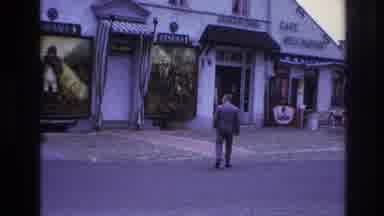Paris France (1967): Man Walks And Sightseeing In Local Downtown Storefronts In