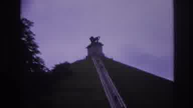 Paris France (1967): People Climbing Up A Long Flight Of Stars On A Hillside To