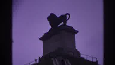 Paris France (1967): Majestic Statue Of A Standing Lion Atop A Pedestal On Top Of