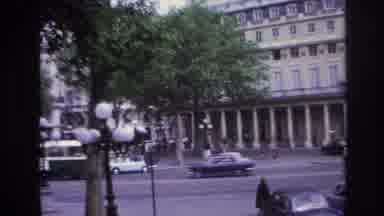 Paris France (1967): Busy European Street With Cars And Pedestrians In Town
