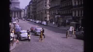 Paris France (1967): People Crossing A Busy Street In The City