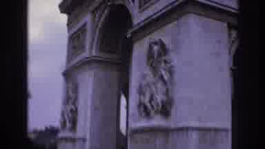 Paris France (1967): Concrete Cement Building With Sculpted Details On The Side Of