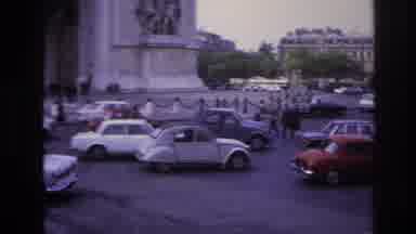 Paris France (1967): Cars In Traffic Circle