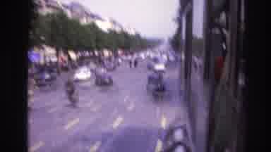 Paris France (1967): View From A Bus Of Traffic On A Roadway And Store Fronts